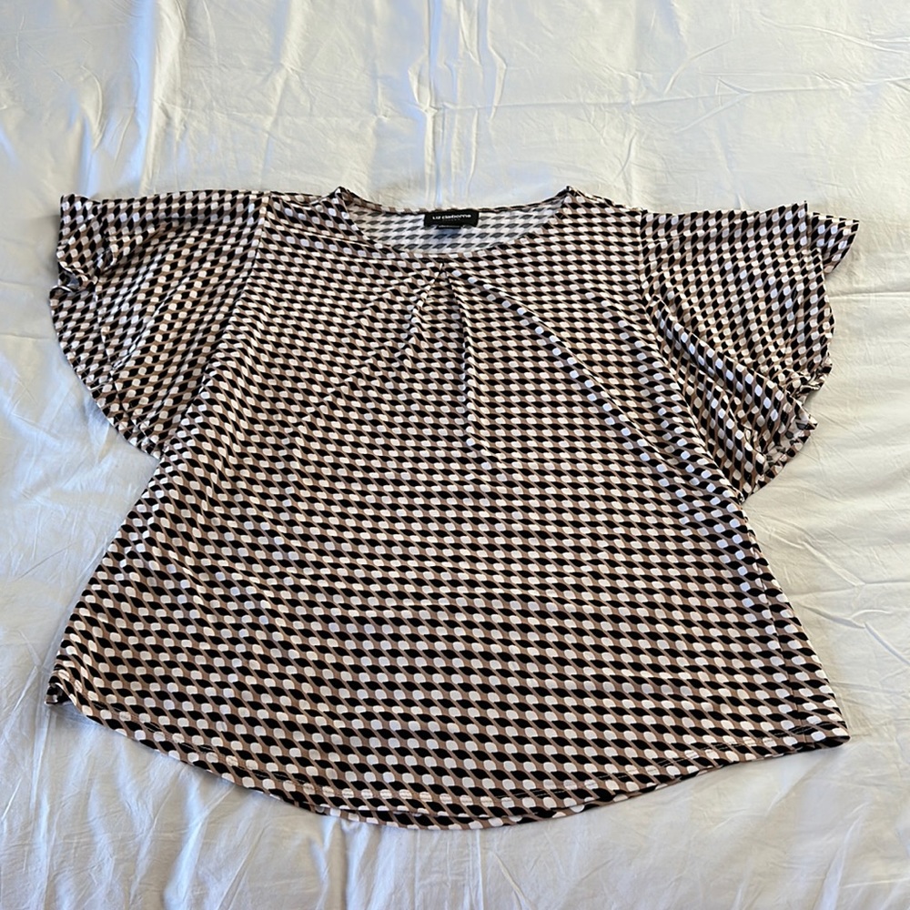 Liz Claiborne short sleeve blouse size Large